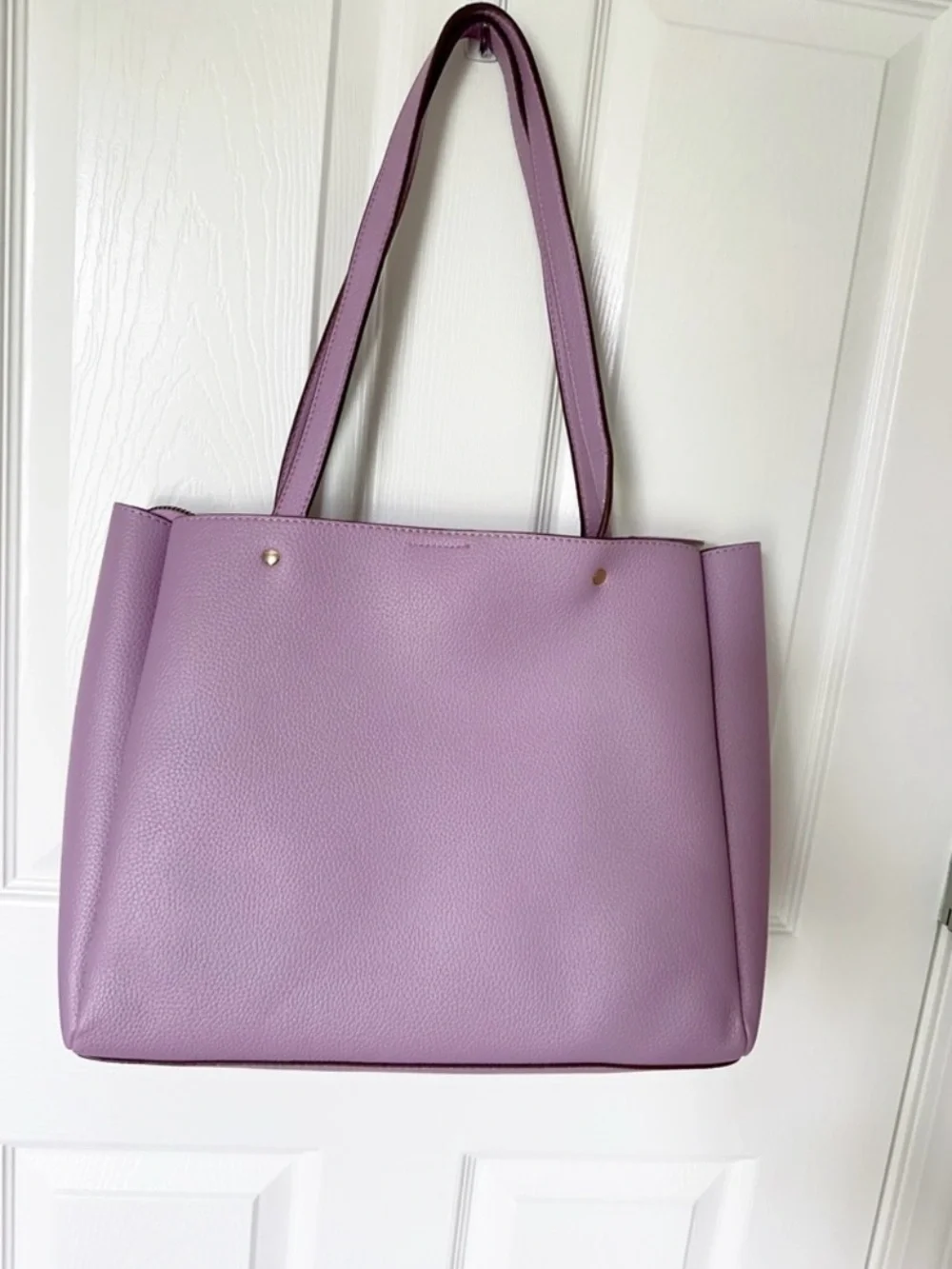 Nanette Lepore Lavender Tote Leather Tote with Knot Accent